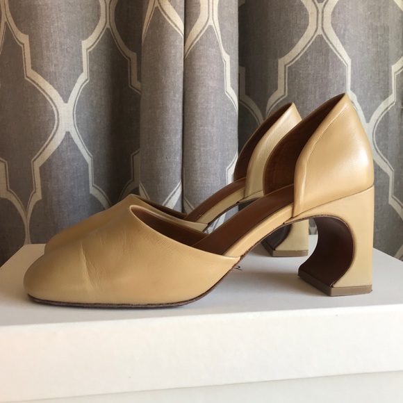 BY FAR Shoes - By Far Leather d’Orsay Heels
